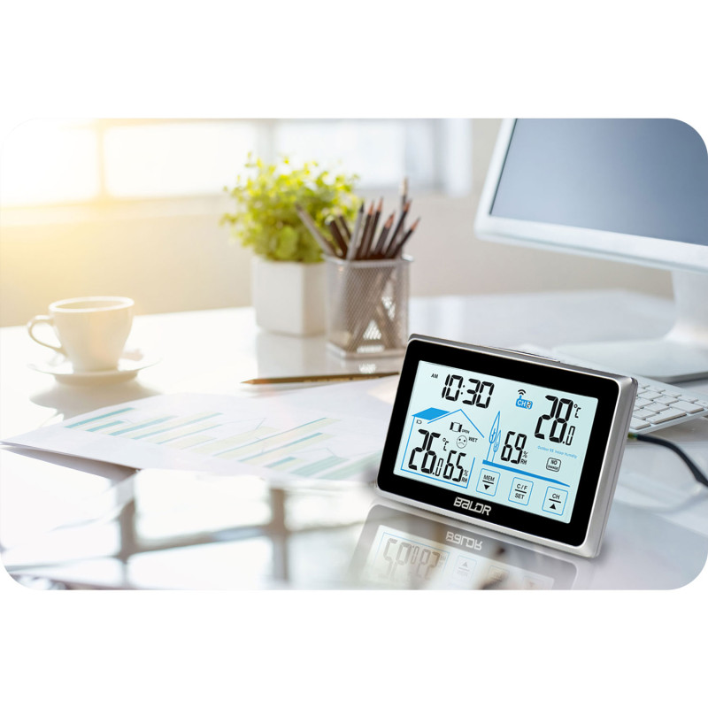 Meteorologinė stotis su ekranu BD-910 juoda