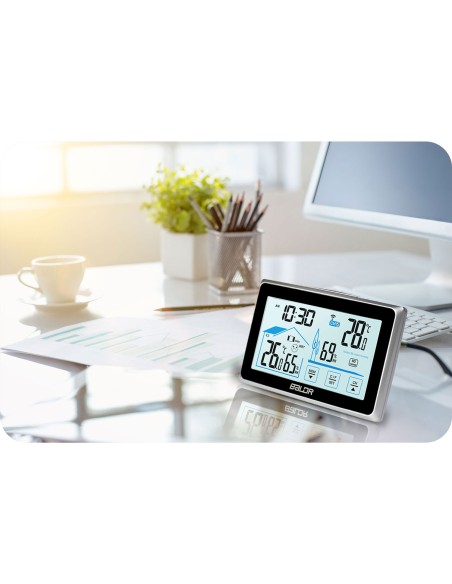 Meteorologinė stotis su ekranu BD-910 juoda Meteorologinė stotis su ekranu BD-910 juoda