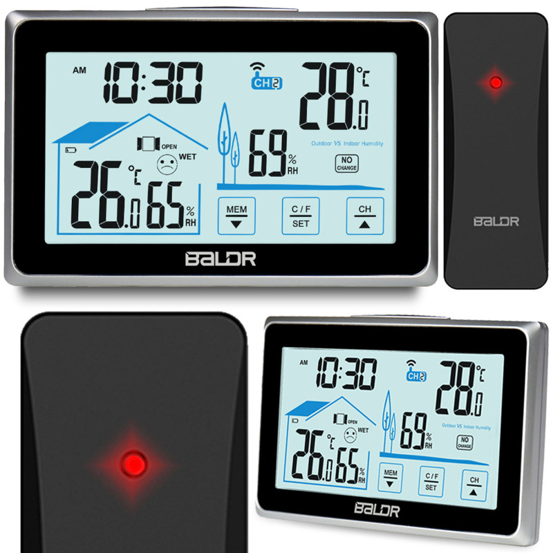 Meteorologinė stotis su ekranu BD-910 juoda