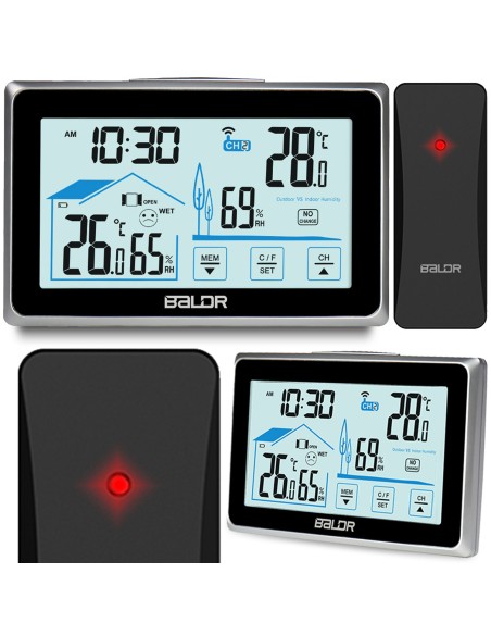 Meteorologinė stotis su ekranu BD-910 juoda Meteorologinė stotis su ekranu BD-910 juoda