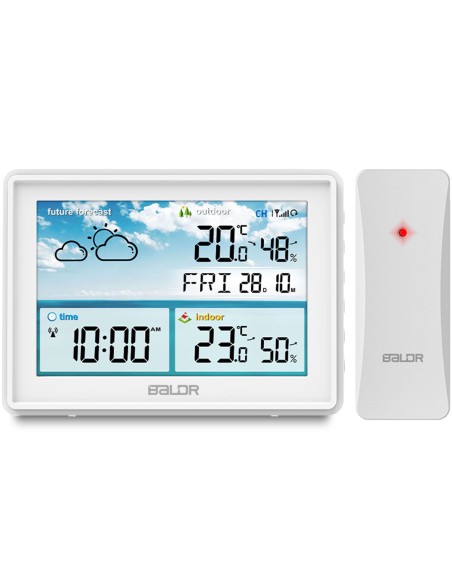 Meteorologinė stotis su ekranu BD-909 balta Meteorologinė stotis su ekranu BD-909 balta