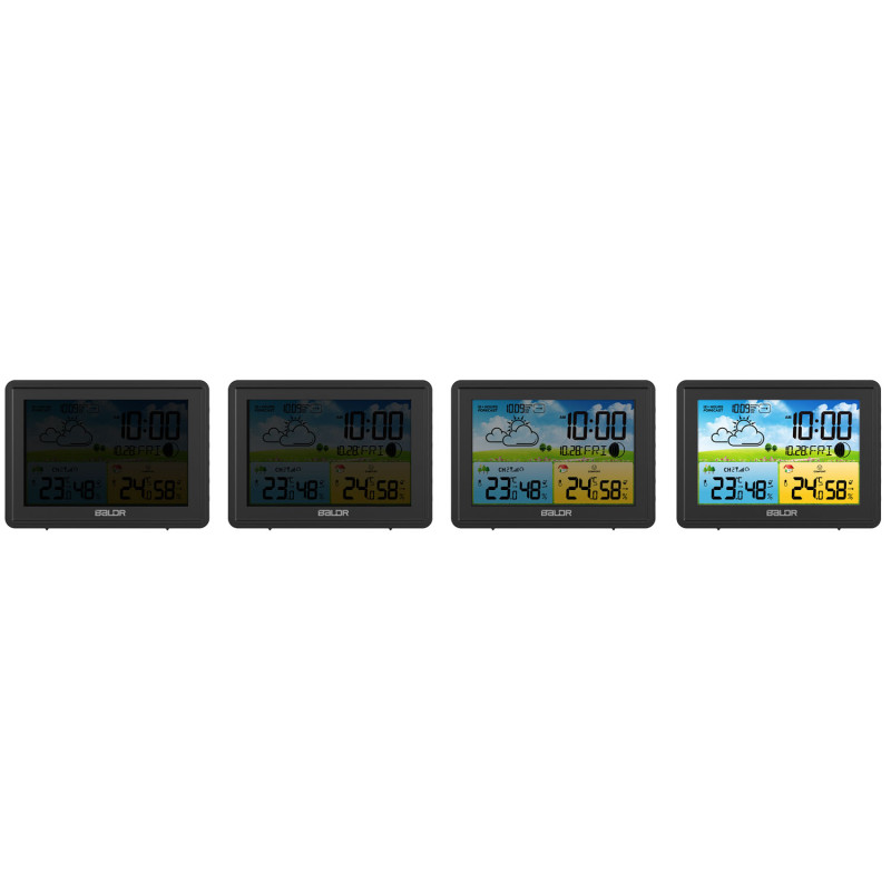 Meteorologinė stotis su ekranu BD-908 juoda