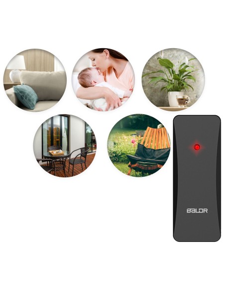 Meteorologinė stotis su ekranu BD-908 juoda Meteorologinė stotis su ekranu BD-908 juoda