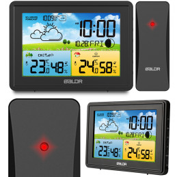 Meteorologinė stotis su ekranu BD-908 juoda