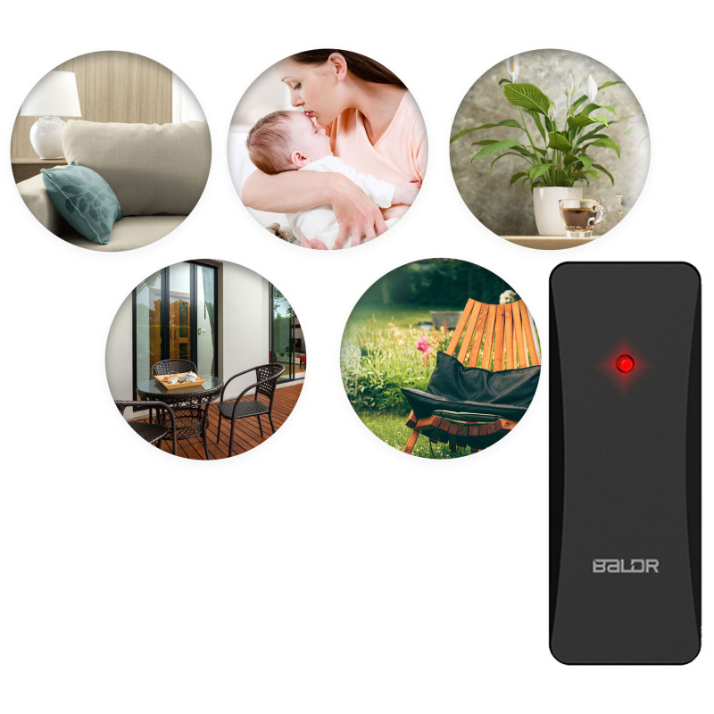 Meteorologinė stotis su ekranu BD-907 juoda