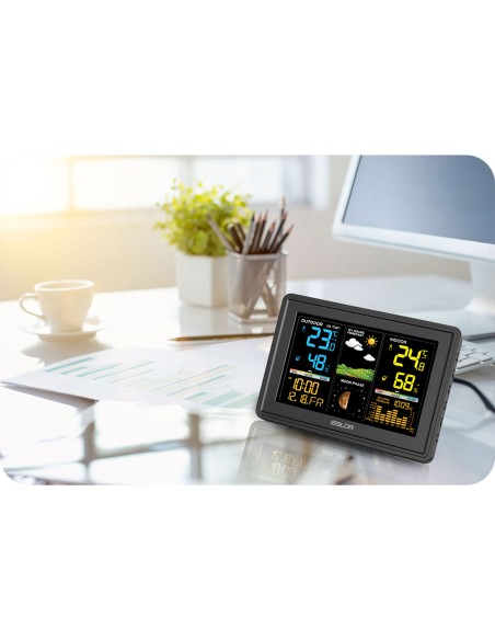 Meteorologinė stotis su ekranu BD-907 juoda Meteorologinė stotis su ekranu BD-907 juoda