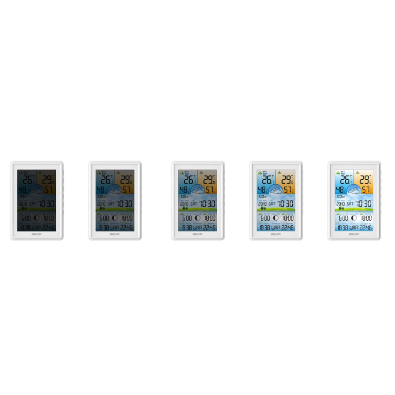 Meteorologinė stotis su ekranu BD-906 balta