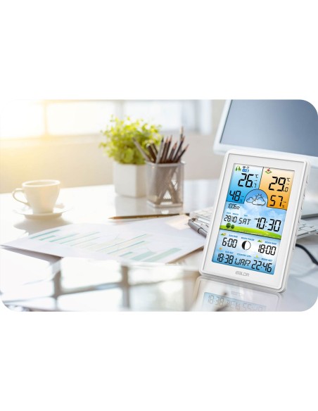 Meteorologinė stotis su ekranu BD-906 balta Meteorologinė stotis su ekranu BD-906 balta