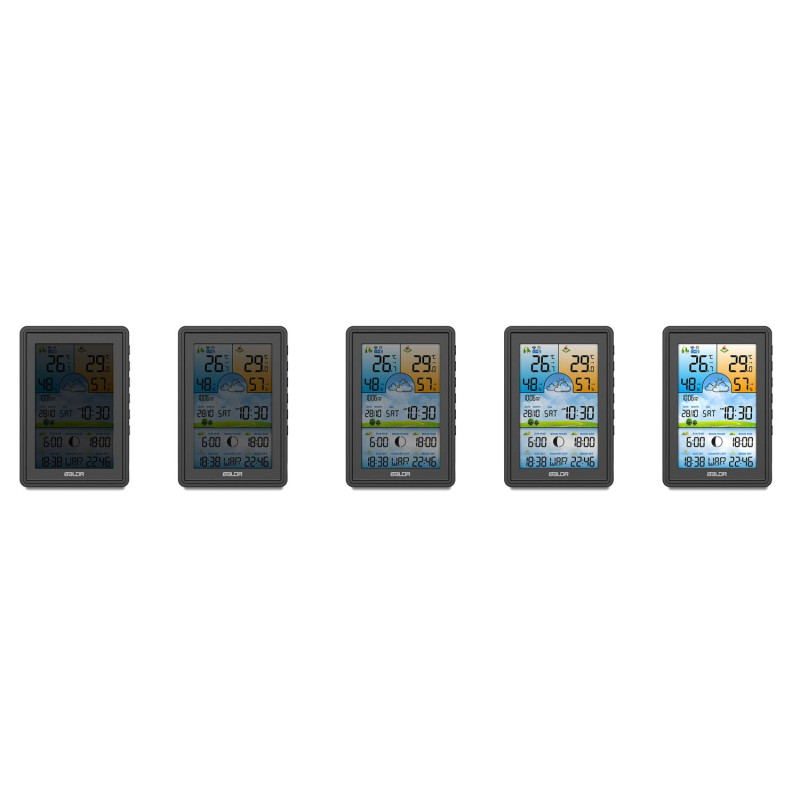 Meteorologinė stotis su ekranu BD-906 juoda