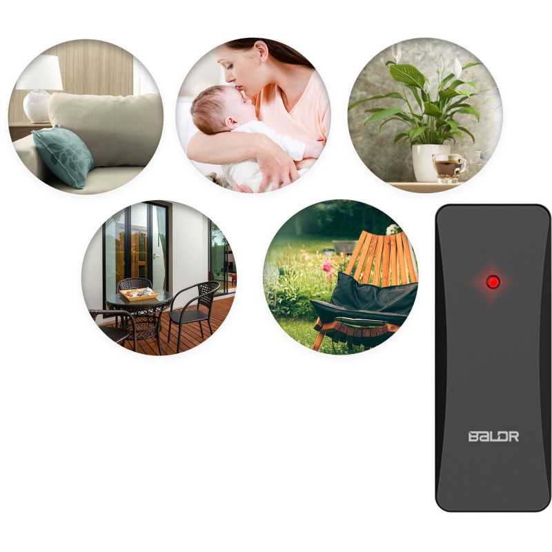 Meteorologinė stotis su ekranu BD-906 juoda