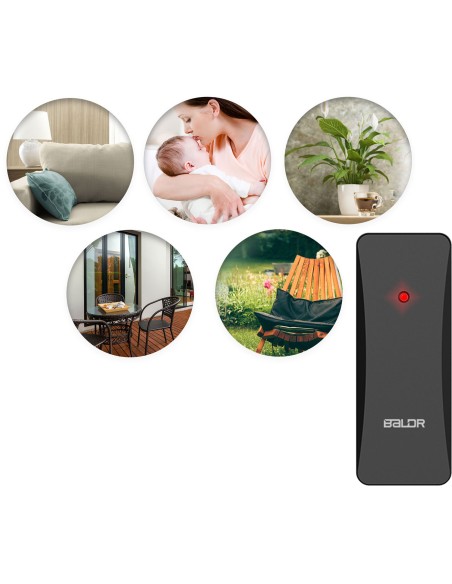 Meteorologinė stotis su ekranu BD-906 juoda Meteorologinė stotis su ekranu BD-906 juoda