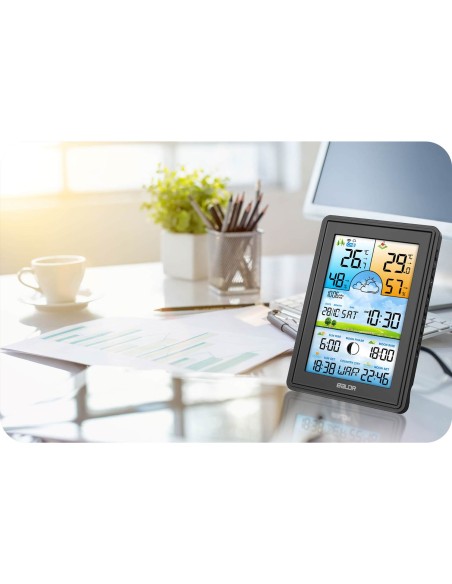 Meteorologinė stotis su ekranu BD-906 juoda Meteorologinė stotis su ekranu BD-906 juoda