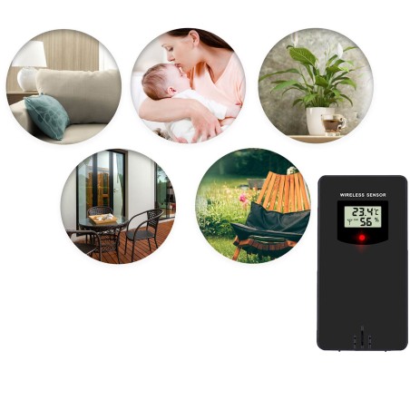 Meteorologinė stotis su ekranu BD-902 juoda