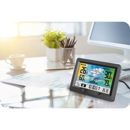 Meteorologinė stotis su ekranu BD-901 juoda Meteorologinė stotis su ekranu BD-901 juoda