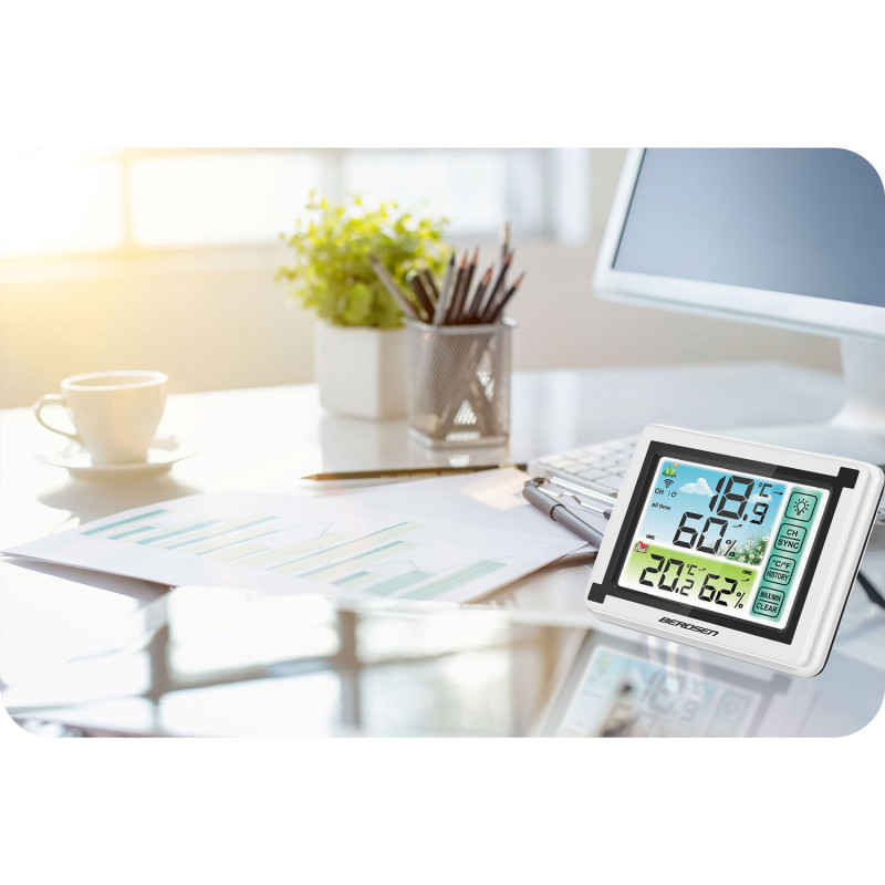 Meteorologinė stotis su ekranu BD-900 balta