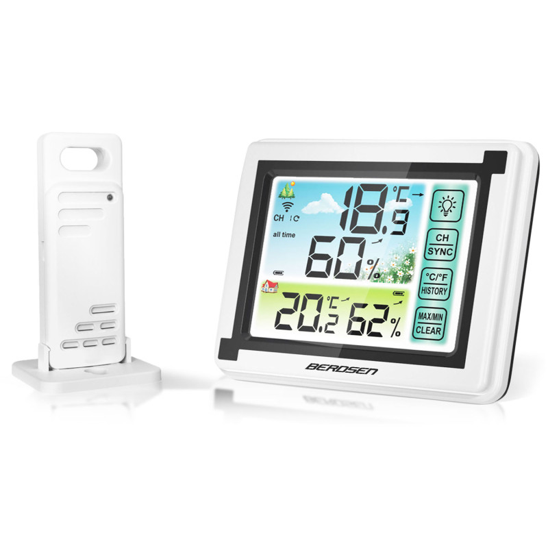 Meteorologinė stotis su ekranu BD-900 balta