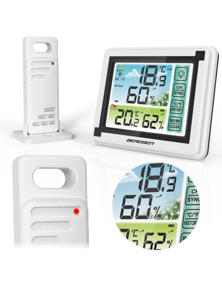 Meteorologinė stotis su ekranu BD-900 balta Meteorologinė stotis su ekranu BD-900 balta