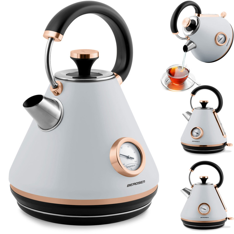 Elektrinis virdulys su termometru 1,7L BD-701 pilka Elektrinis virdulys su termometru 1,7L BD-701 pilka