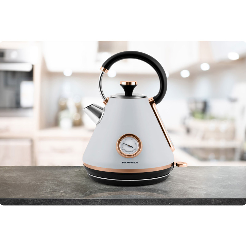 Elektrinis virdulys su termometru 1,7L BD-701 pilka