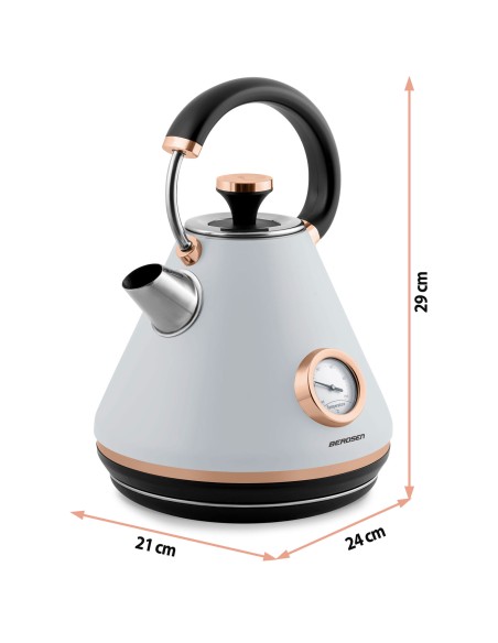 Elektrinis virdulys su termometru 1,7L BD-701 pilka Elektrinis virdulys su termometru 1,7L BD-701 pilka