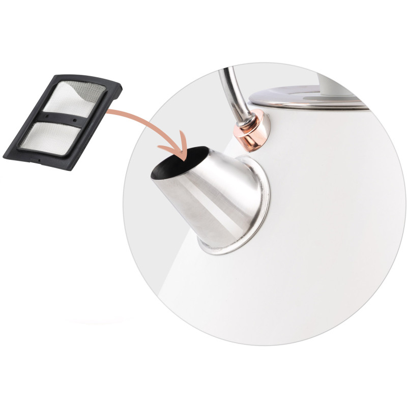 Elektrinis virdulys su termometru 1,7L BD-701 baltas
