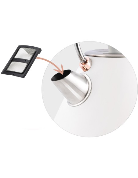 Elektrinis virdulys su termometru 1,7L BD-701 baltas Elektrinis virdulys su termometru 1,7L BD-701 baltas