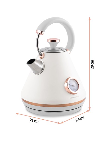 Elektrinis virdulys su termometru 1,7L BD-701 baltas Elektrinis virdulys su termometru 1,7L BD-701 baltas