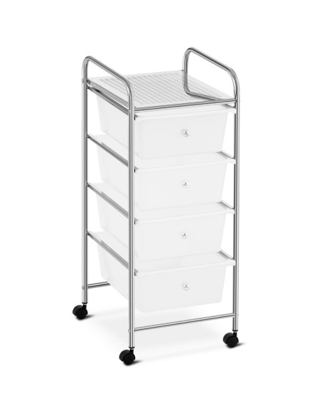 Vonios kosmetikos organizatoriaus vežimėlis su 4 stalčiais iki 28 kg 37 x 32,5 x 76 cm Vonios kosmetikos organizatoriaus vežimėlis su 4 stalčiais iki 28 kg 37 x 32,5 x 76 cm