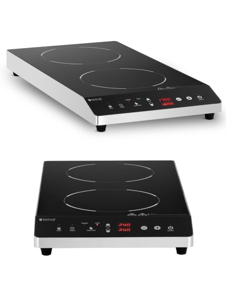 Viryklė indukcinė kaitlentė reguliuojama 2 kaitvietės sk. 26cm LED 1800W