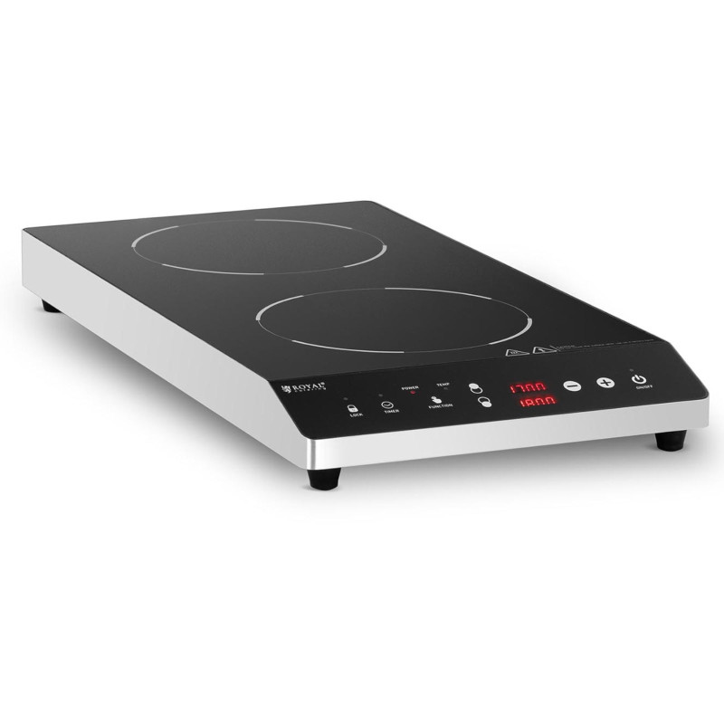 Viryklė indukcinė kaitlentė reguliuojama 2 kaitvietės sk. 26cm LED 1800W