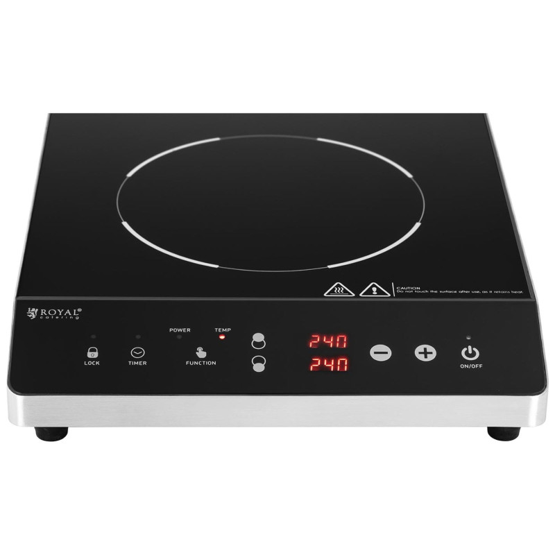 Viryklė indukcinė kaitlentė reguliuojama 2 kaitvietės sk. 26cm LED 1800W
