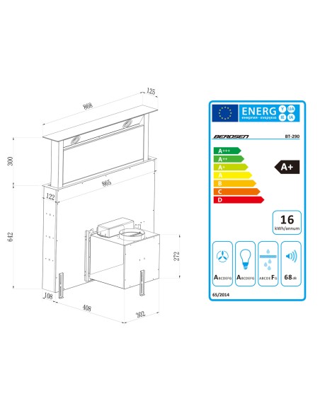 Stalviršis gartraukis 90cm juodas BT-290