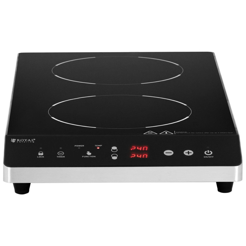 Viryklė indukcinė kaitlentė reguliuojama 2 kaitvietės sk. 26cm LED 1800W