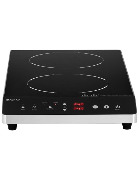 Viryklė indukcinė kaitlentė reguliuojama 2 kaitvietės sk. 26cm LED 1800W