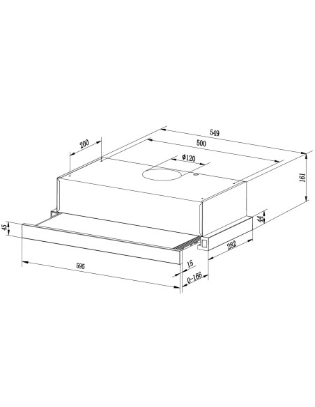 Teleskopinis gartraukis 50cm juodas BT-238