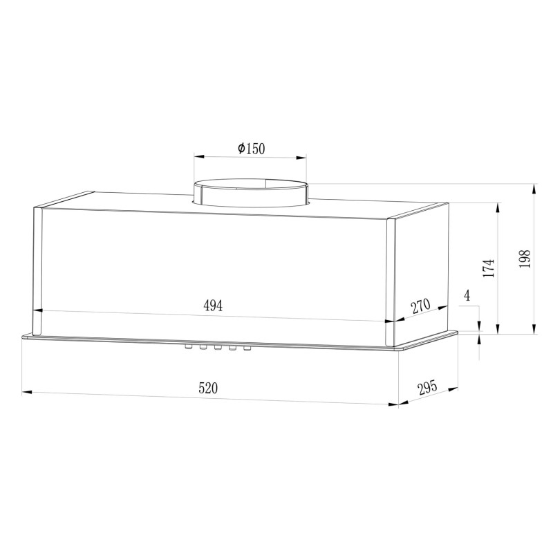 Po spintele esantis gartraukis 52cm juodas BT-236