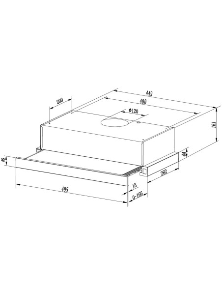 Teleskopinis gartraukis 50cm Inox BT-233