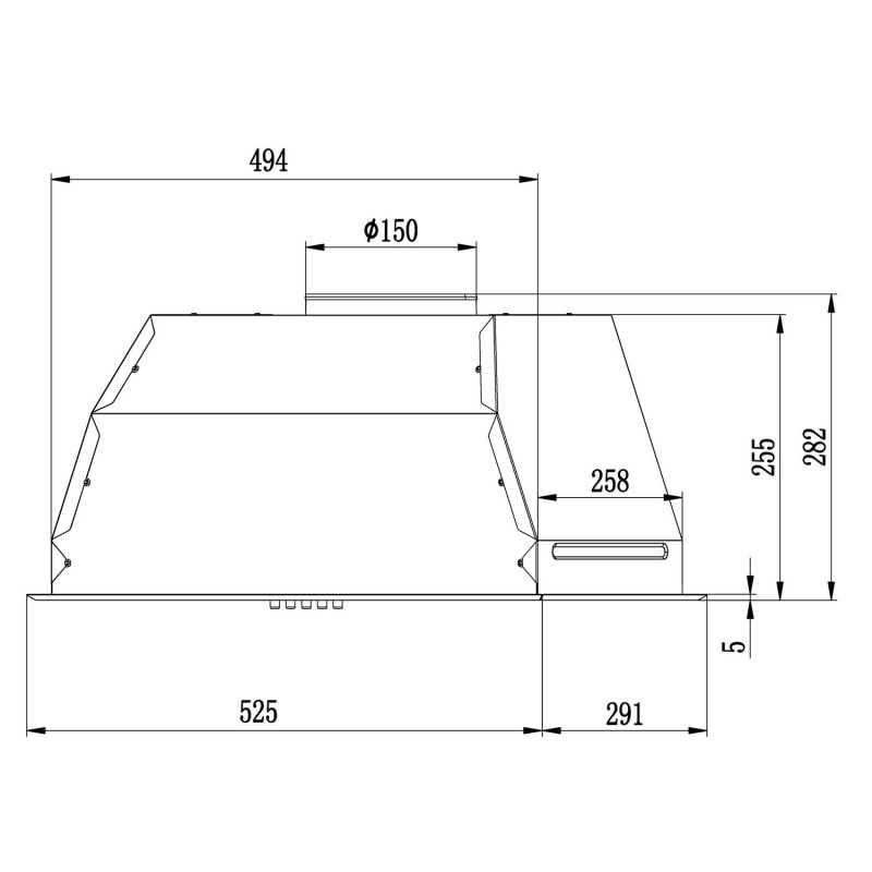 Įmontuojamas gartraukis 52 cm Berdsen BT-232 juodas