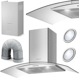 Dūmtraukis gartraukis 90 cm Berdsen BT-223 INOX