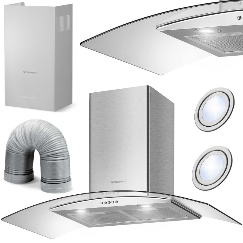 Dūmtraukis gartraukis 90 cm Berdsen BT-223 INOX Dūmtraukis gartraukis 90 cm Berdsen BT-223 INOX