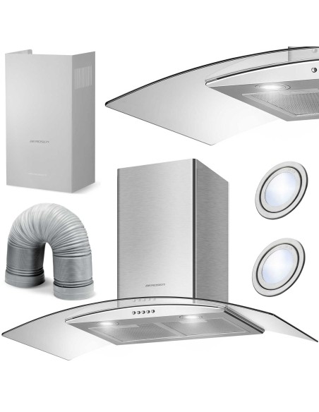 Dūmtraukis gartraukis 90 cm Berdsen BT-223 INOX Dūmtraukis gartraukis 90 cm Berdsen BT-223 INOX