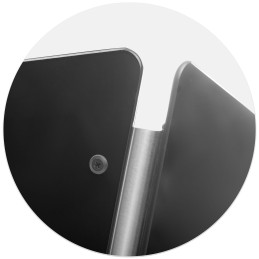 Pakabinamas stiklinis virtuvės gaubtas 60cm juodas BT-222