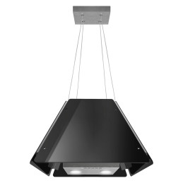 Pakabinamas stiklinis virtuvės gaubtas 60cm juodas BT-222