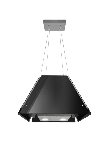 Pakabinamas stiklinis virtuvės gaubtas 60cm juodas BT-222 Pakabinamas stiklinis virtuvės gaubtas 60cm juodas BT-222