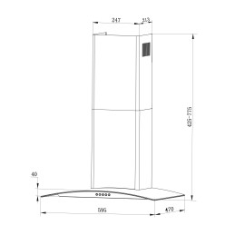Dūmtraukis gartraukis 60 cm Berdsen BT-201