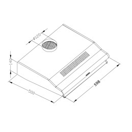 Po spintele gartraukis - absorberis 60 cm Berdsen BE-10-A juodas