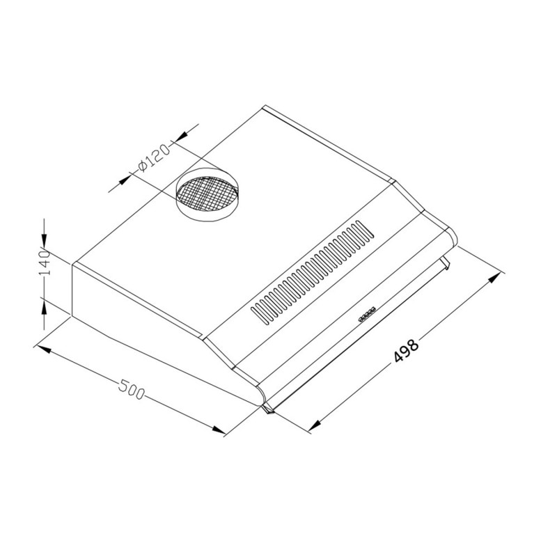Po spintele esantis gartraukis - absorberis 50 cm Berdsen BE-10-A juodas
