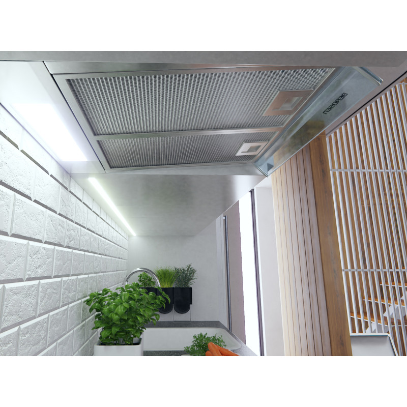 Po spintele esantis gartraukis - absorberis 50 cm Berdsen BE-10-A INOX