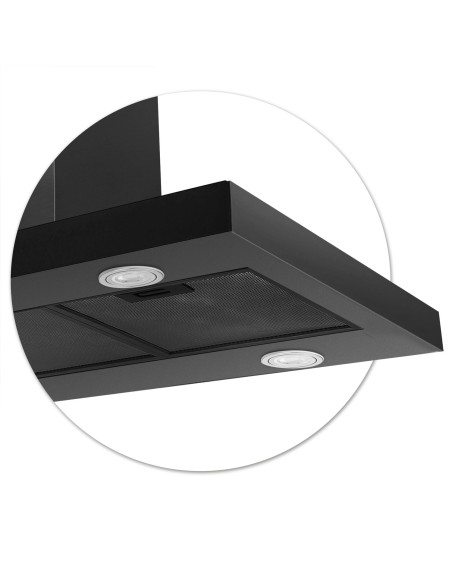 Virtuvės gartraukis 90 cm Black Berdsen BE-90E Virtuvės gartraukis 90 cm Black Berdsen BE-90E