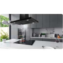 Virtuvės gartraukis 90 cm Black Berdsen BE-90E